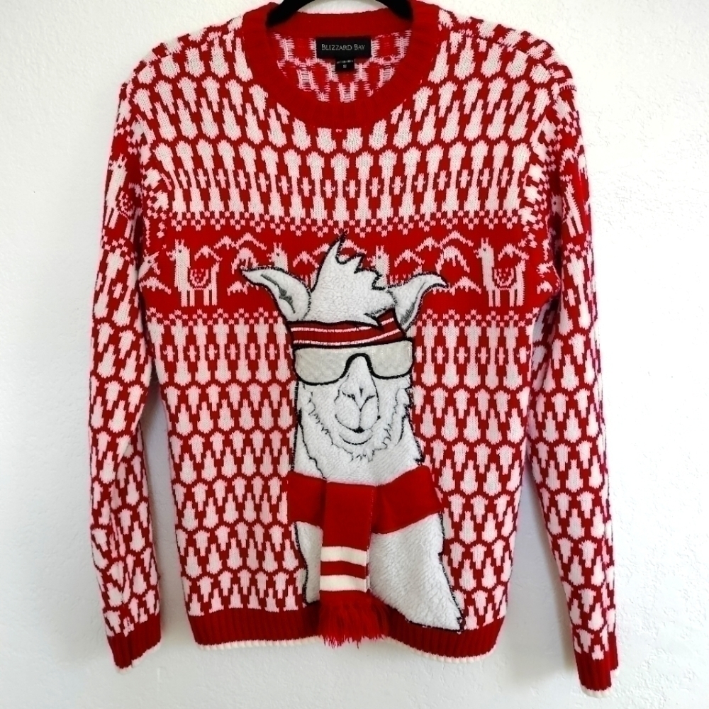 Blizzard Bay  Llama Men's Ugly Sweater size S
